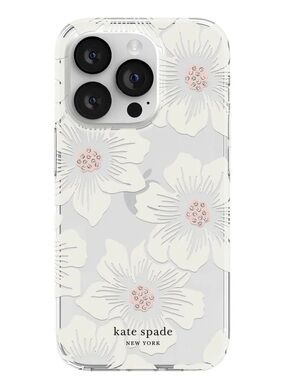 kate spade Floral MagSafe iPhone 16 pro max Protective Case - White & Light Pink